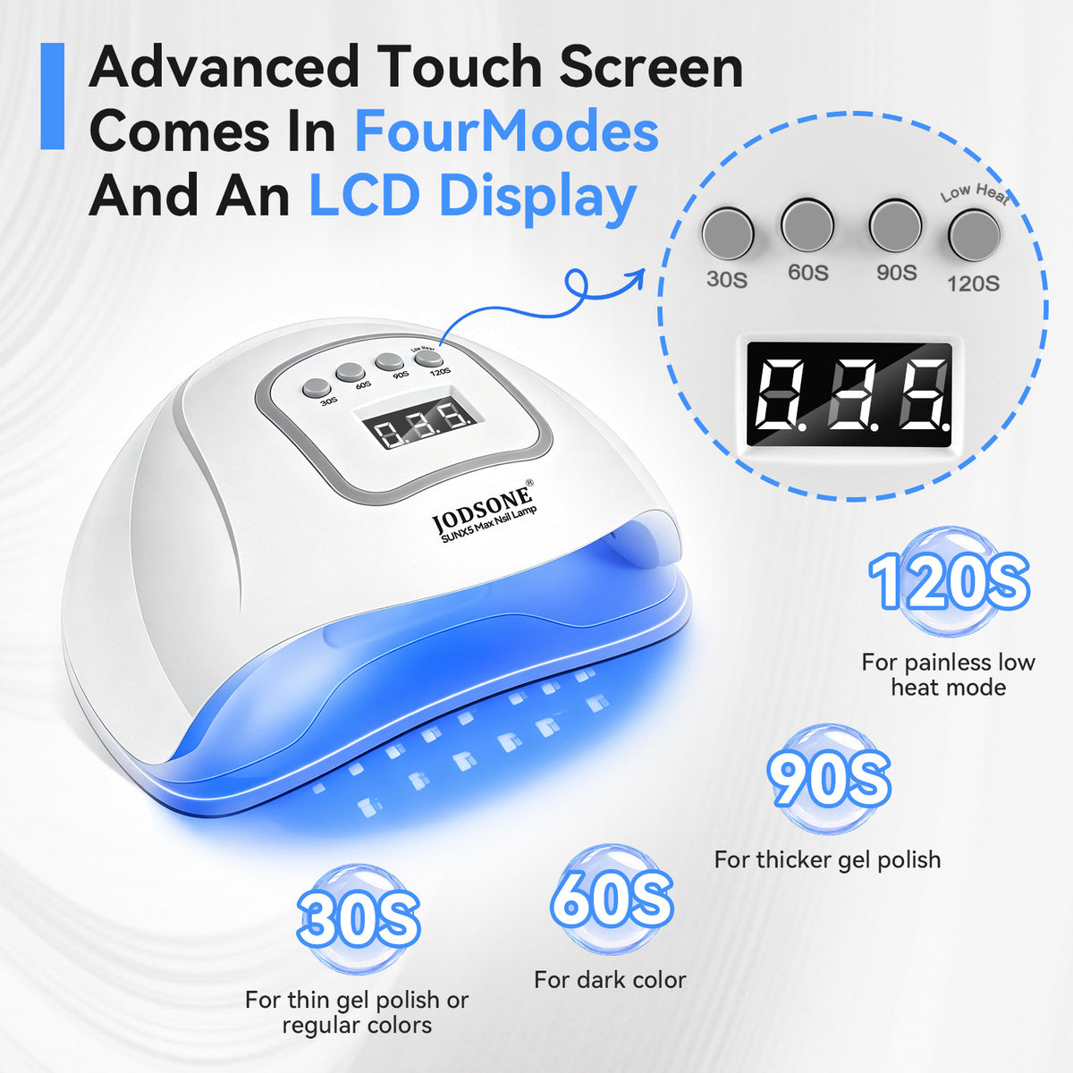 JODSONE U V LED Nail Lamp, Nail Dryer for Gel Polish, Led Light with Automatic Sensor & 4 Timers