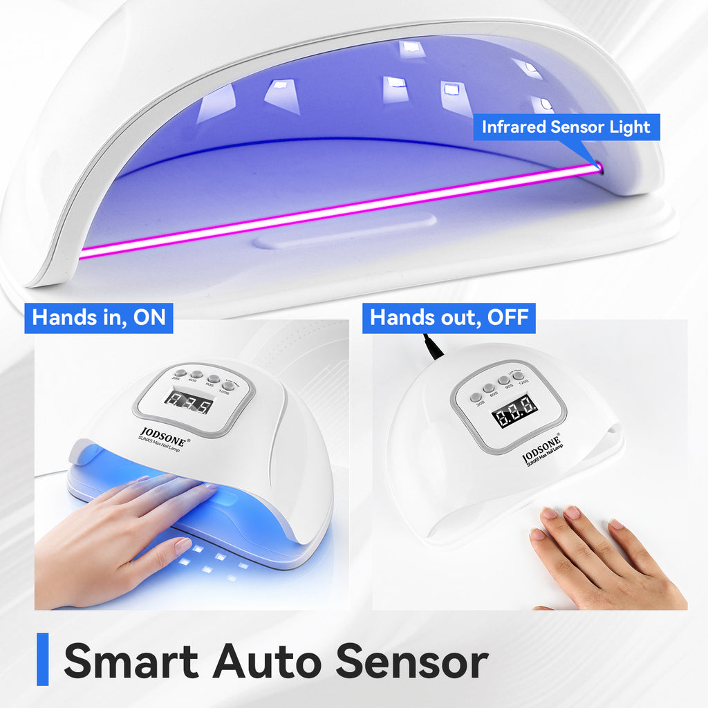 JODSONE U V LED Nail Lamp, Nail Dryer for Gel Polish, Led Light with Automatic Sensor & 4 Timers