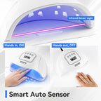 JODSONE U V LED Nail Lamp, Nail Dryer for Gel Polish, Led Light with Automatic Sensor & 4 Timers