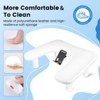 JODSONE U-Shaped White Manicure Arm Rest for Nails Tech with Rotating 360°Built-In Phone Holder and Adjustable Nail Arm Rest Detachable Manicure Hand Rest for Salon Design