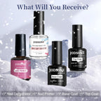 JODSONE 4 Bottles of 15 Capacities of Nail Dehydrator Nail Primer Base Top Coat Long Lasting and Easy to Apply Large Bottle