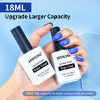 JODSONE 2 Bottles 18ml Top Coat Base Coat Gel Polish Set Compatible for Nail Salon Bright Surface, Girl Gift and At Home DIY Need U V Lamp Curing