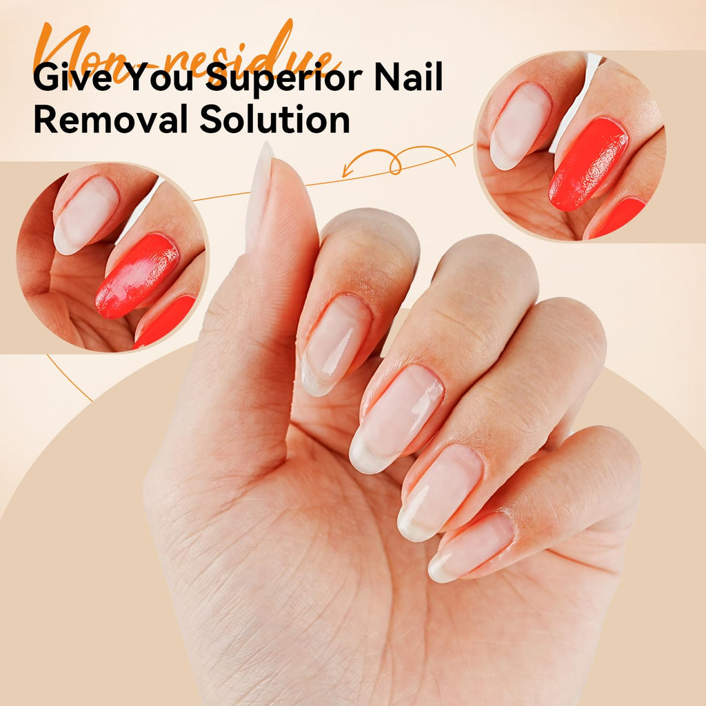 JODSONE Gel & Regular Nail Polish Remover, Non-Acetone, Orange, 6.09 Fl Oz One-Press Pump, Vitamin E & Aloe, Orange Scent, Removes Regular Polish; Soak-Off Gel Removal Requires Filing and Soaking