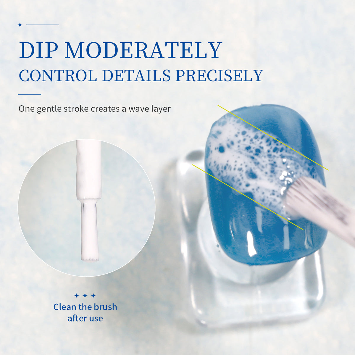 JODSONE Ocean Wave Blooming Gel Nail Polish,16.5ml Wave White Blooming Liquid for Spreading Wave Effect,High Fluidity Wave Textures for DIY Nail Art Design,Applied Over Uncured Base Gel