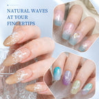JODSONE Ocean Wave Blooming Gel Nail Polish,16.5ml Wave White Blooming Liquid for Spreading Wave Effect,High Fluidity Wave Textures for DIY Nail Art Design,Applied Over Uncured Base Gel
