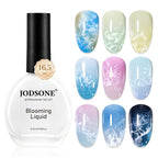 JODSONE Ocean Wave Blooming Gel Nail Polish,16.5ml Wave White Blooming Liquid for Spreading Wave Effect,High Fluidity Wave Textures for DIY Nail Art Design,Applied Over Uncured Base Gel