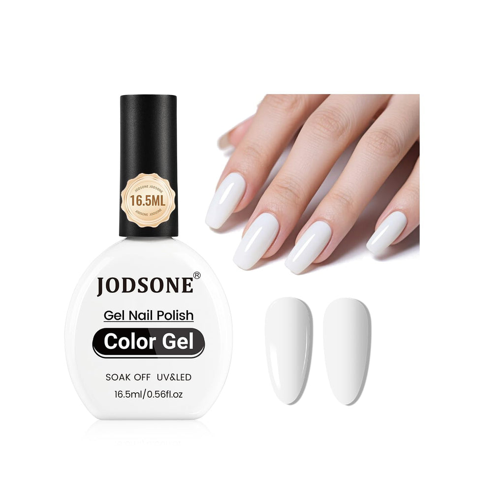 JODSONE 16.5ml Gel Nail Polish White Need U V Lamp Curing for Home Salon Nail Art DIY