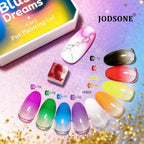 JODSONE Sponge Pat Painting Nail Gel Polish 9 Colors French Gradient Gel Nail Blush Blooming At Home DIY Nail Art Designs