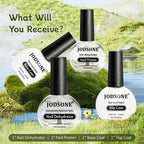 JODSONE 4 Bottle 10ML Nail Primer Base Coat Top Coat Glossy Quick Drying Durable DIY Nail Art Design Long Lasting Gift For Girls, transparent