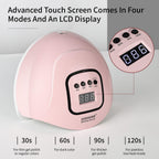 JODSONE Pink U V Nail Lamp for Gel Nail Polish Manicure Light with 4 Timers & Automatic Sensor Nail Dryer Curing LED Light