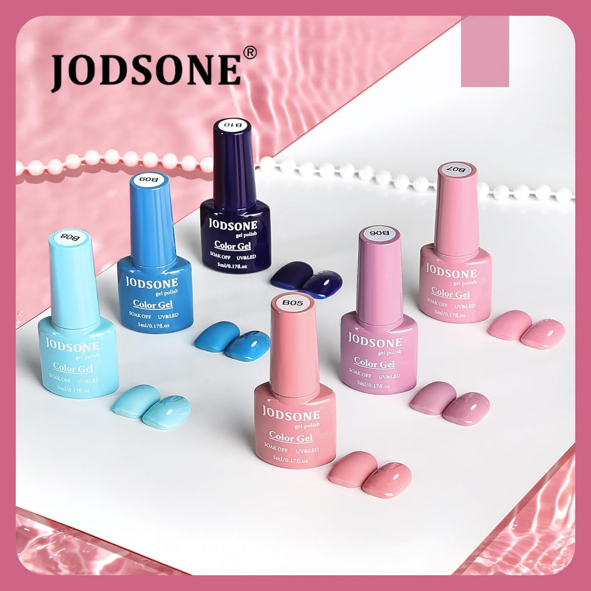 JODSONE 36 PCS Gel Nail Polish Set-32 Colors Gel Nail Polish Set Same Color Same Bottle No Wipe Base Top Matte Glitter Coat Professional Choice Salon Gifts