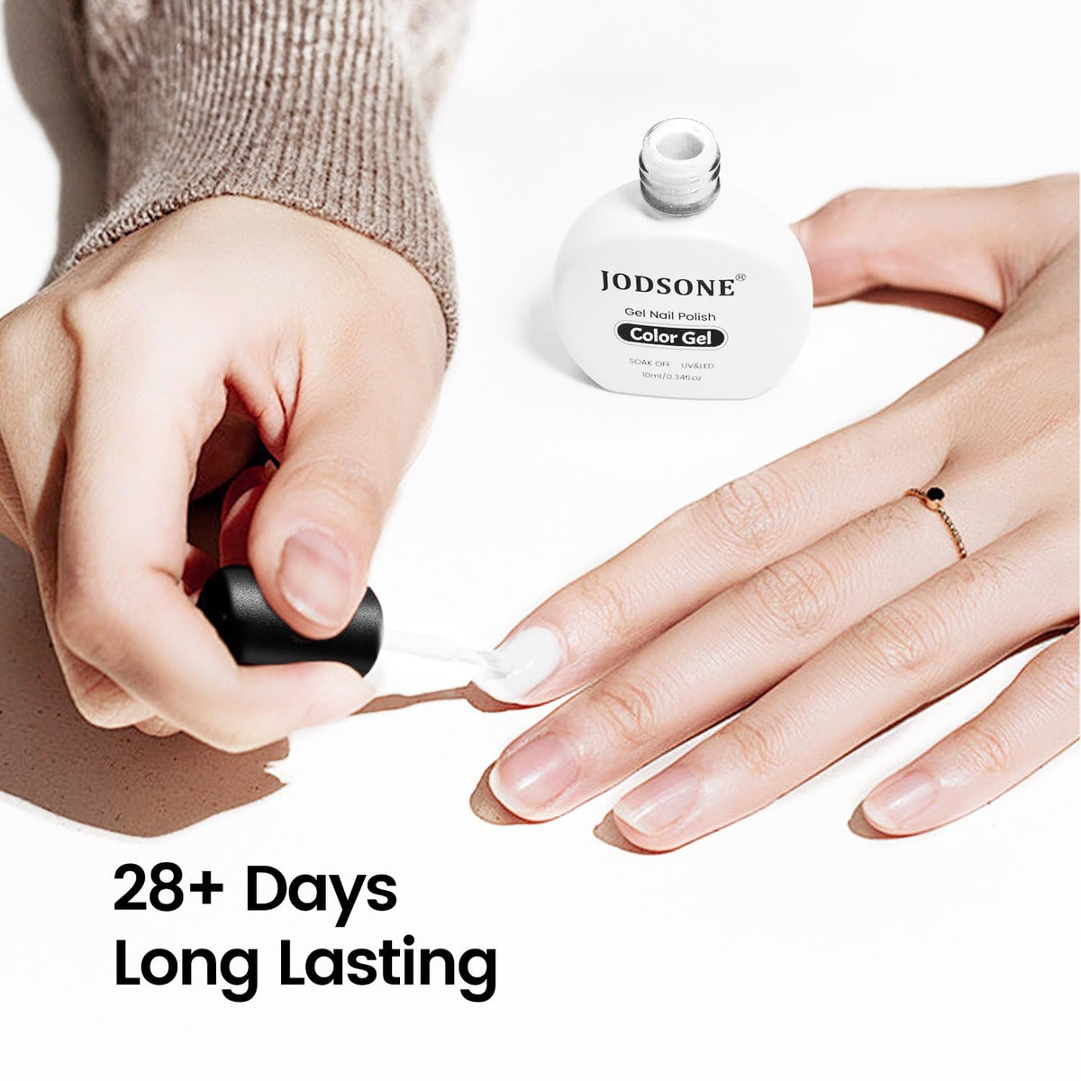 JODSONE White Gel Nail Polish White Gel Polish All Season Soak Off Led Gel Polish Nail Art Manicure Salon Diy Need UV Lamp