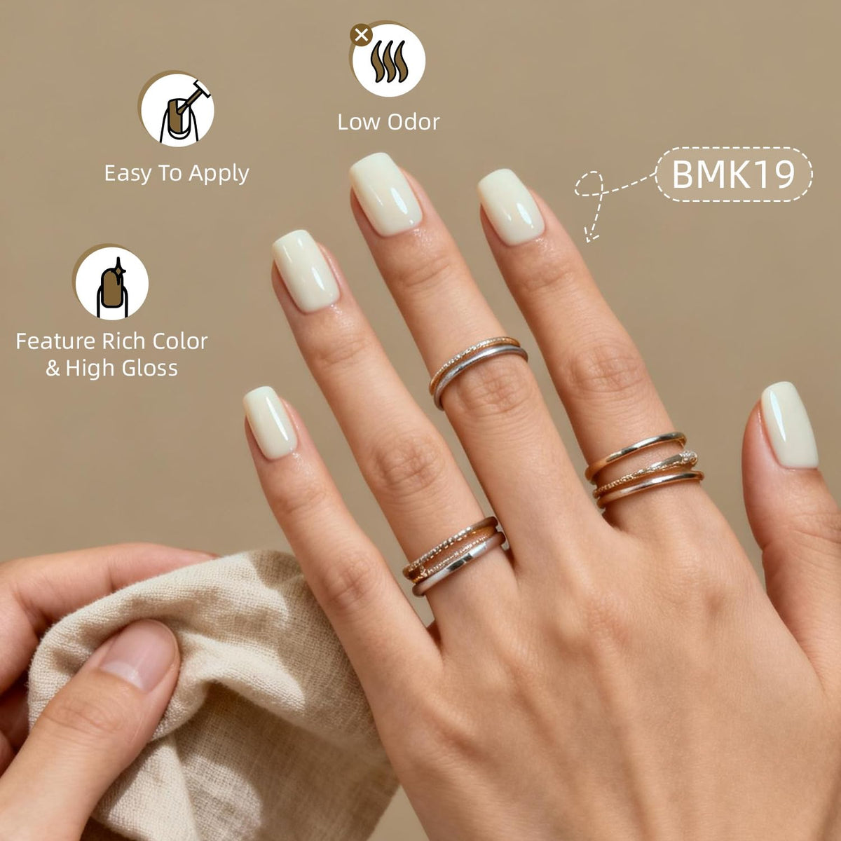 JODSONE 36Pcs Full-Color Gel Nail Polish Kit with U V Light 32 Color Autumn Beige Nude Brown Chocolate Caramel with Base & Top Matte Glitter Coat4 Functional Gel All Seasons for DIY Nail Art at Home
