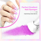 JODSONE 100PCS Soft Nail Sponges Tool with 1PCS Grabbing Pen Professional Accessories Manicure Salon Supplies for Nail Art Gradient Designs Blush Nail Art