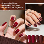 JODSONE 10 Colors Gel Nail Polish Set with Base Coat & Top Coat White Pink Purple and Red Gel Polish for All Seasons Women's Holiday Gift