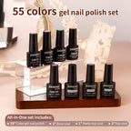 JODSONE 60 PCS Gel Nail Polish Starter Kit with U V Light 55 Colors Gel Polish Base Top Coat for Women and Girls