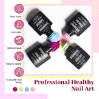 JODSONE 23 PCS Gel Polish Kit Colorful Fashion Classic Nail Gel Set 3 Bottles of Base Coat Matte and Glossy Top Coat
