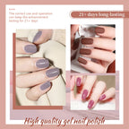 JODSONE Gel Nail Polish Kit with U V Light 32 Color Soak Off Base&Top Glitter Coat Gel Polish for DIY Manicure Lovers