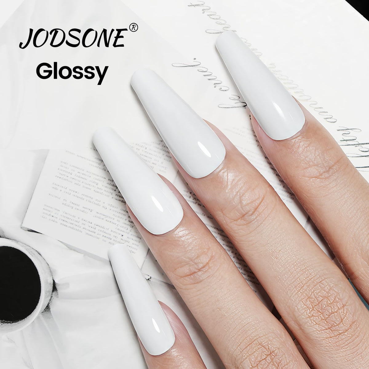 JODSONE White Gel Nail Polish, 1Pcs 18ml White Gel Polish All Season Soak Off Manicure Salon DIY Design at Home Need UV Lamp