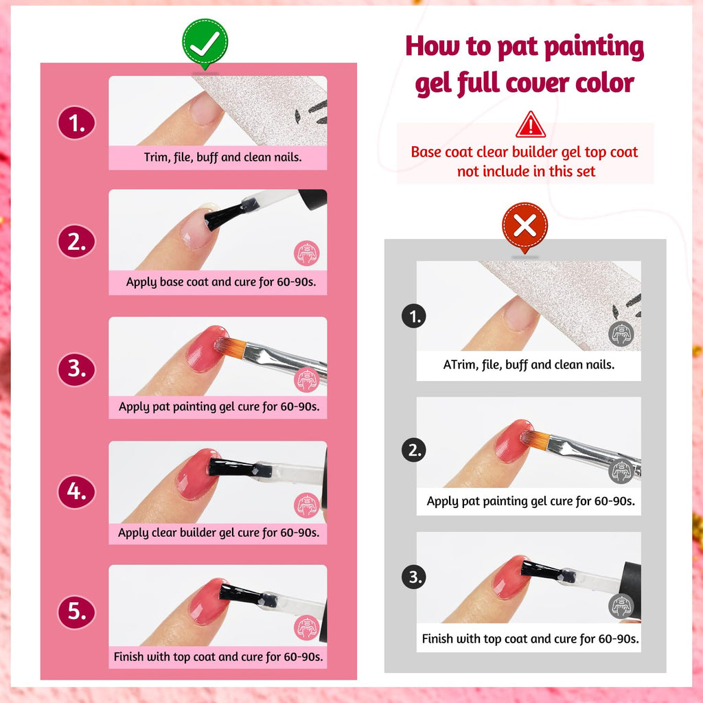 JODSONE Sponge Pat Painting Nail Gel Polish 9 Colors French Gradient Gel Nail Blush Blooming At Home DIY Nail Art Designs