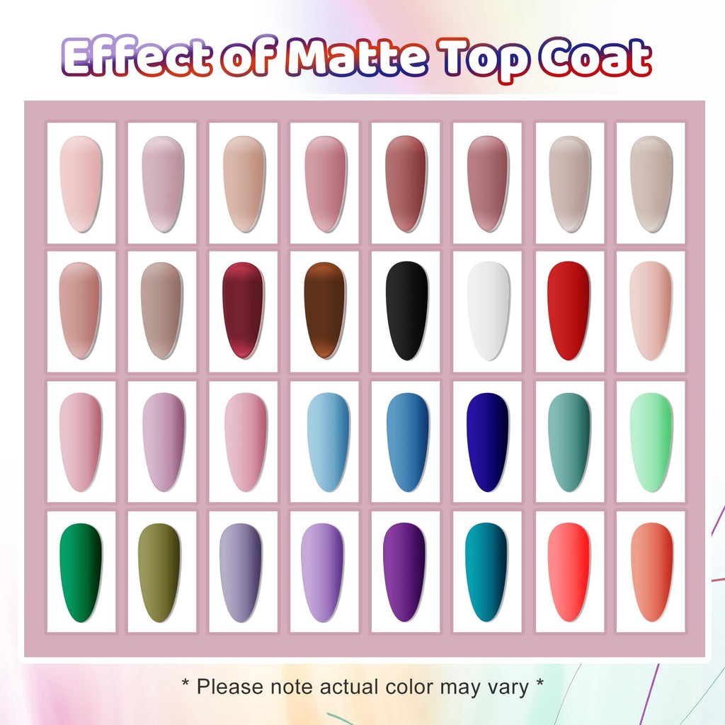 JODSONE 36Pcs Gel Nail Polish Kit with U V Light Crystal Transparent Classic Color 4 Functional Gel for All Seasons