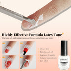 JODSONE Gel Nail Polish Remover Kit - Set with 15ml Gel Nail Polish Remover, Cuticle Oil and Latex Tape, and Complete Remover Manicure Tool Set, No Soaking
