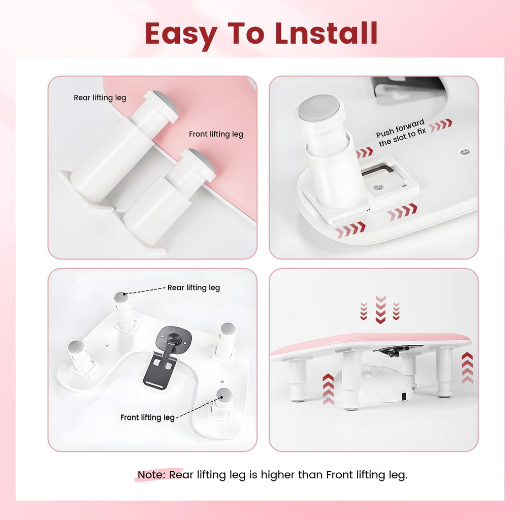 JODSONE U-Shaped White Manicure Arm Rest for Nails Tech with Rotating 360°Built-In Phone Holder and Adjustable Nail Arm Rest Detachable Manicure Hand Rest for Salon Design