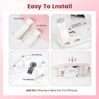 JODSONE U-Shaped White Manicure Arm Rest for Nails Tech with Rotating 360°Built-In Phone Holder and Adjustable Nail Arm Rest Detachable Manicure Hand Rest for Salon Design