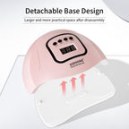 JODSONE Pink U V Nail Lamp for Gel Nail Polish Manicure Light with 4 Timers & Automatic Sensor Nail Dryer Curing LED Light