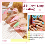 JODSONE 23 PCS Gel Polish Kit Colorful Fashion Classic Nail Gel Set 3 Bottles of Base Coat Matte and Glossy Top Coat