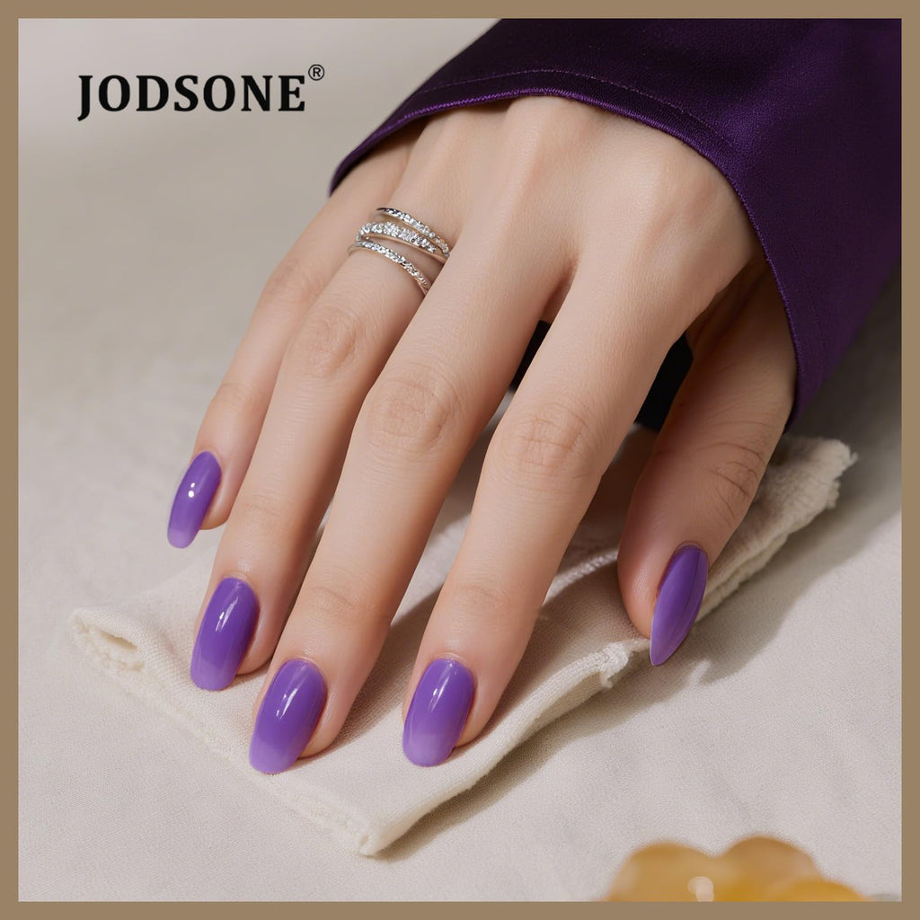JODSONE Jelly Gel Nail Polish Kit 32 Classic Colors Crystal Transparent High Shine Base & Top Matte Glitter Coat