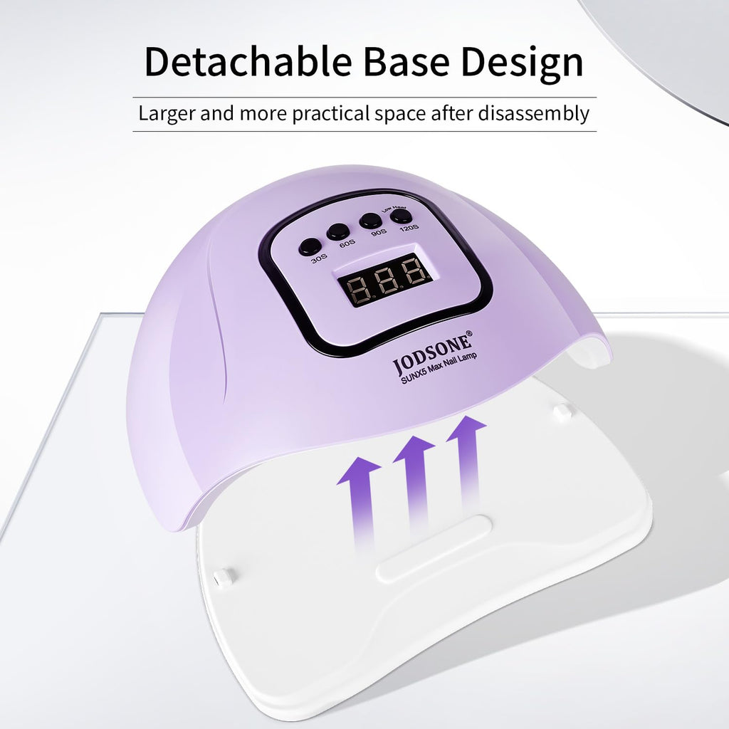 JODSONE U V LED Nail Lamp, Nail Dryer for Gel Polish with Led Light with Automatic Sensor & 4 Timers Purple