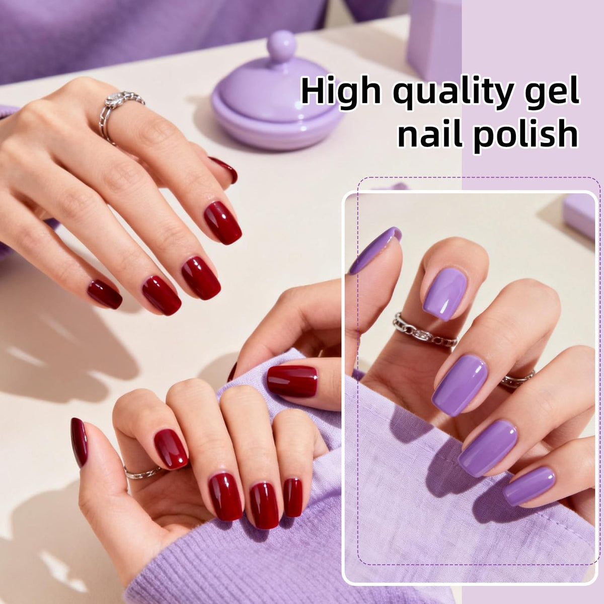 JODSONE 60 Pcs Gel Nail Polish Kit with U V Light Nail Drill 55 Colors Base Top Matte Coat Professional Gel Manicure Kits Soak Off Manicure Salon DIY at Home Gifts for Women