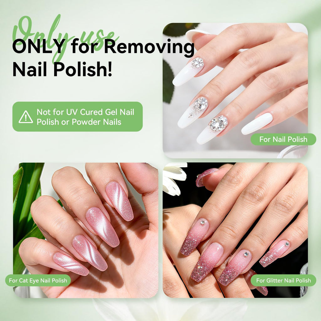 JODSONE Gel & Regular Nail Polish Remover, Non-Acetone, Jasmine, 6.09 Fl Oz One-Press Pump, Vitamin E & Aloe, Jasmine Scent, Removes Regular Polish; Soak-Off Gel Removal Requires Filing and Soaking