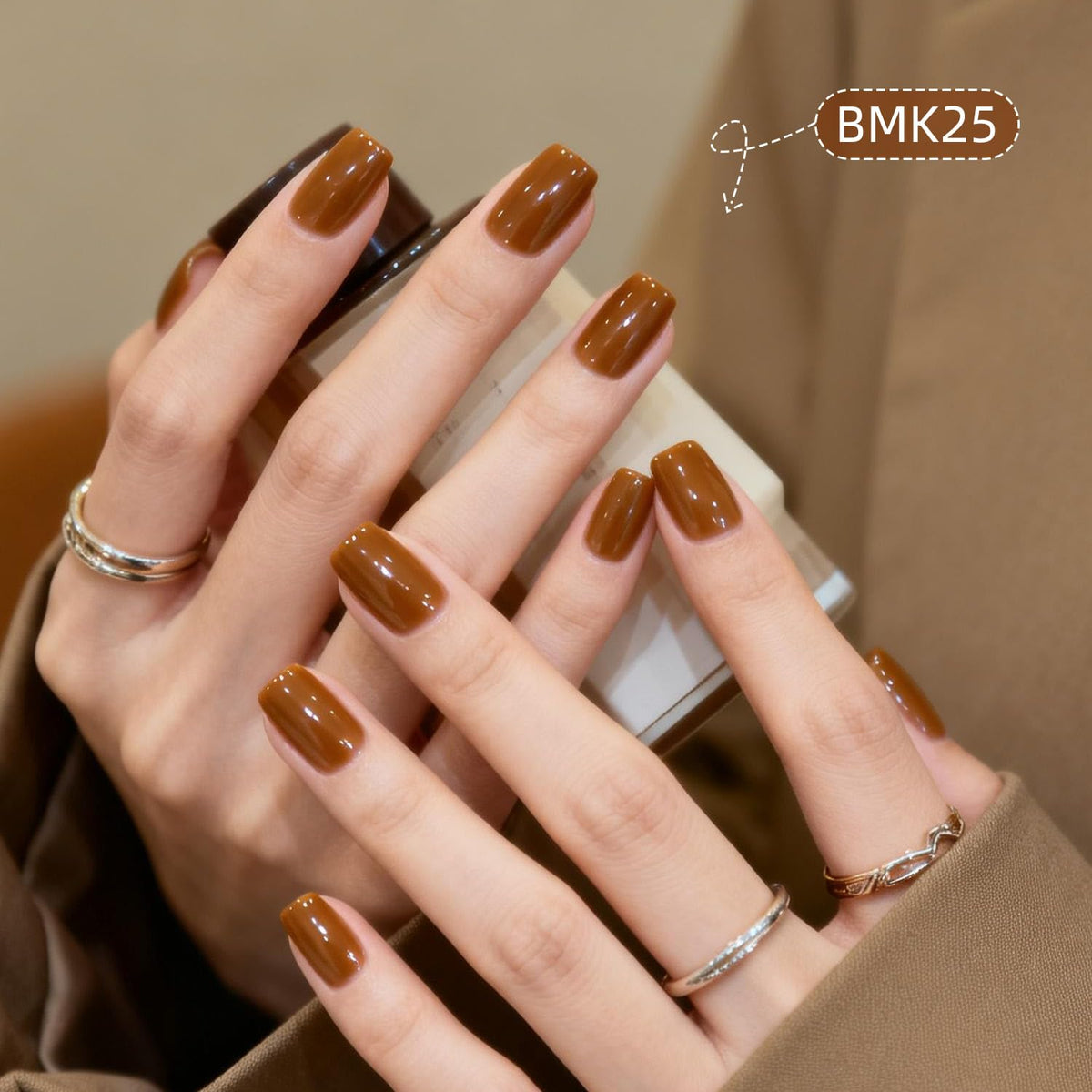 JODSONE 36Pcs Full-Color Gel Nail Polish Kit with U V Light 32 Color Autumn Beige Nude Brown Chocolate Caramel with Base & Top Matte Glitter Coat4 Functional Gel All Seasons for DIY Nail Art at Home