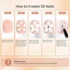 JODSONE White 3D Gel Nail Art Sculpting Gel Non-Sticky Molding Gels for Nails Solid U V LED Soak Off Gels Polish for Carving Molding and Building
