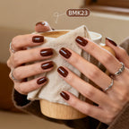 JODSONE 36Pcs Full-Color Gel Nail Polish Kit with U V Light 32 Color Autumn Beige Nude Brown Chocolate Caramel with Base & Top Matte Glitter Coat4 Functional Gel All Seasons for DIY Nail Art at Home