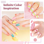 JODSONE 23 PCS Gel Polish Kit Colorful Fashion Classic Nail Gel Set 3 Bottles of Base Coat Matte and Glossy Top Coat