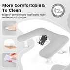 JODSONE Gray U-Shaped Arm Rest for Nails Tech with Rotating Built-In Phone Holder and Adjustable Nail Arm Rest Detachable Manicure Hand Rest for Salon Design