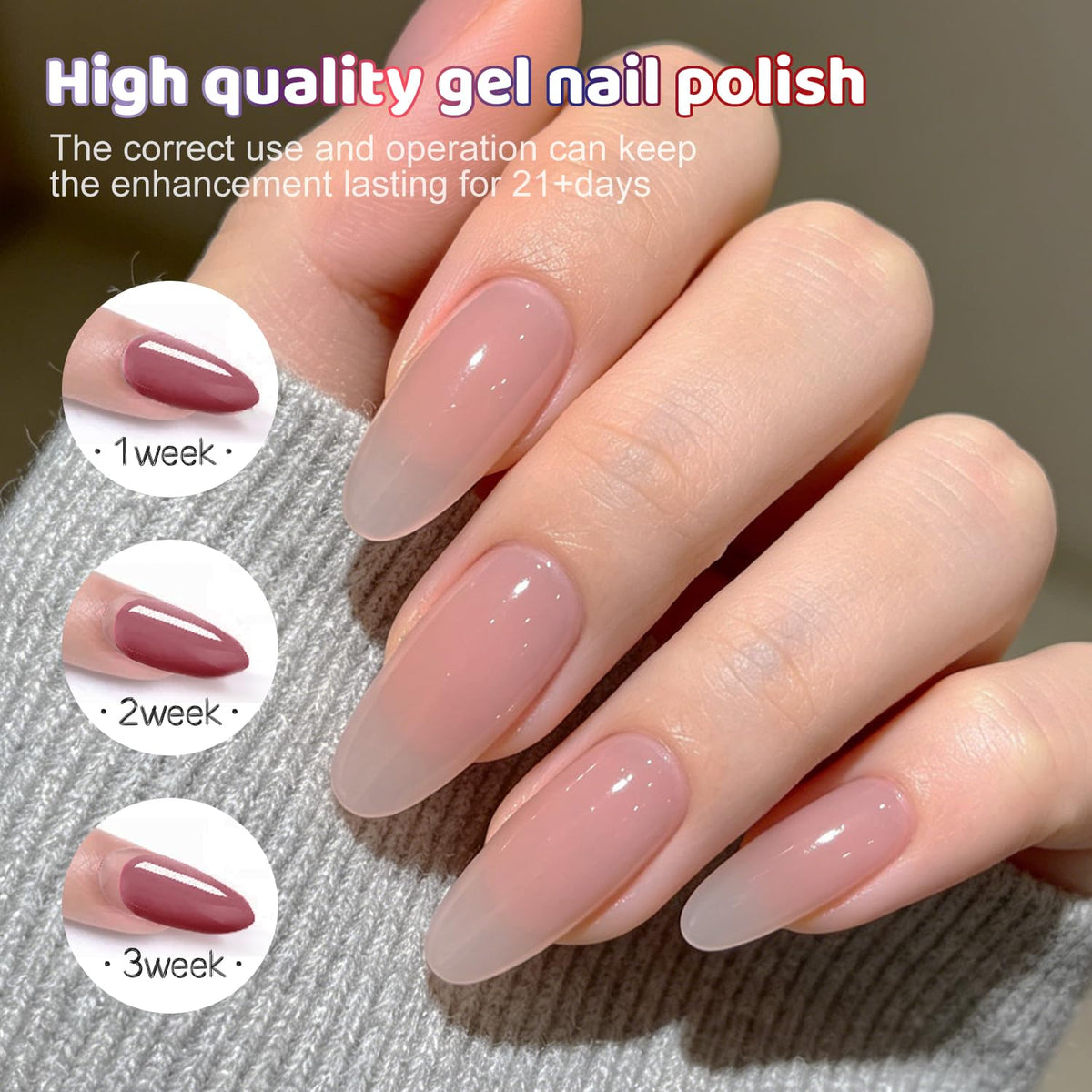 JODSONE 32 Colors Gel Nail Polish Kit with Base Coat Matte Glitter Top Coat Soak Off Manicure Tools Manicure Salon DIY at Home