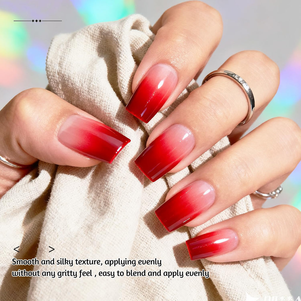 JODSONE Sponge Pat Painting Nail Gel Polish 9 Colors French Gradient Gel Nail Blush Blooming At Home DIY Nail Art Designs