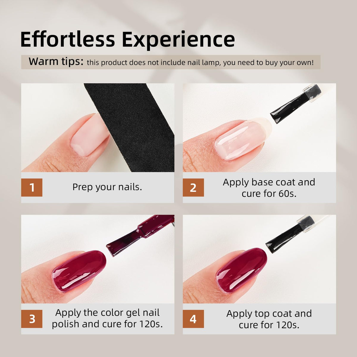 JODSONE 10 Colors Gel Nail Polish Set with Base Coat & Top Coat White Pink Purple and Red Gel Polish for All Seasons Women's Holiday Gift
