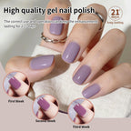 JODSONE 60 PCS Gel Nail Polish Set with 5 Bottles of Base and Glossy Matte Top Coat 55 Colors Soak off Gel Nail Set Suitable for at Home Salon DIY Nail Art