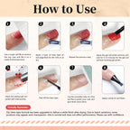 JODSONE Gel Nail Polish Remover Kit - Set with 15ml Gel Nail Polish Remover, Cuticle Oil and Latex Tape, and Complete Remover Manicure Tool Set, No Soaking