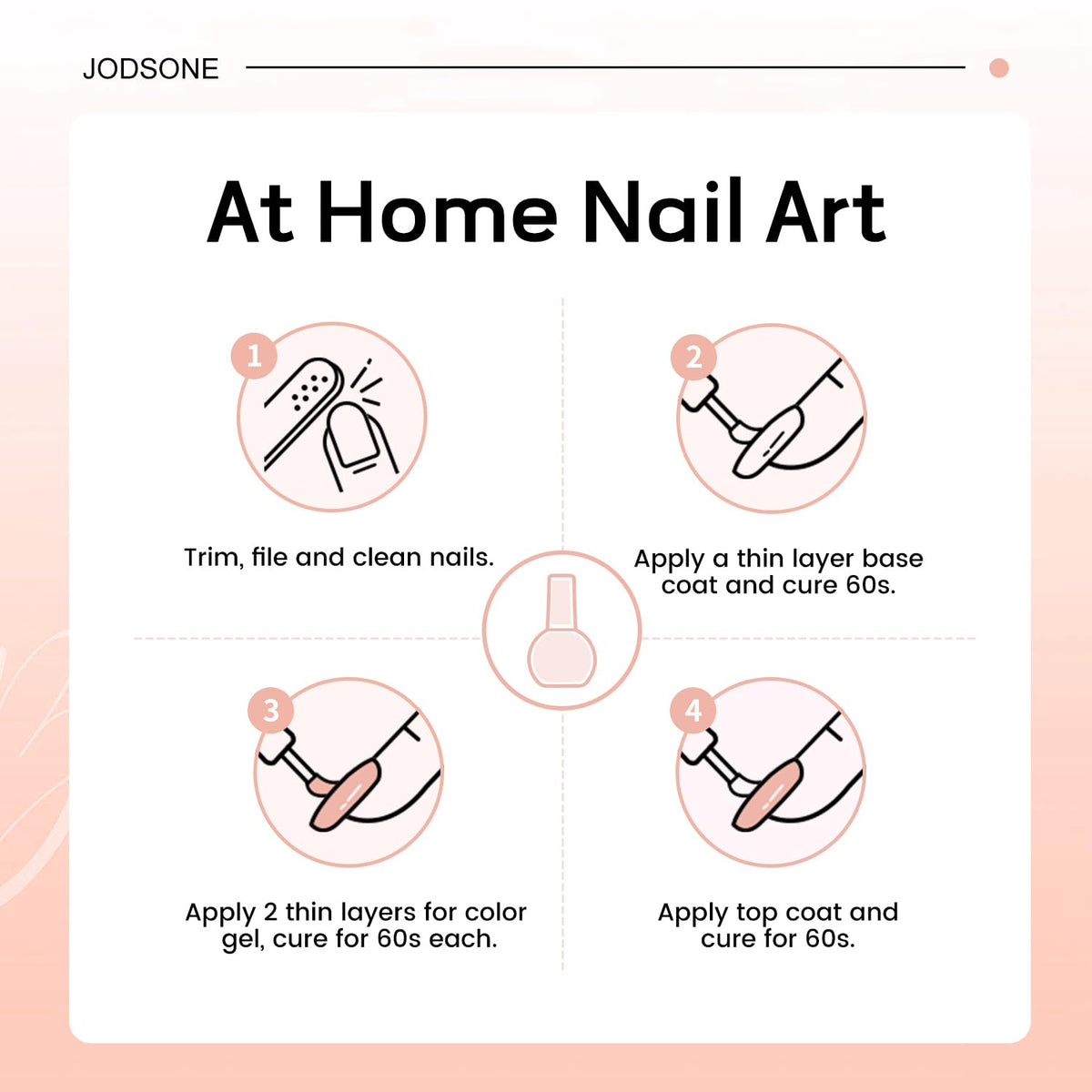 JODSONE Jelly Wheat Gel Nail Polish 10ml Pale Nude Soak Off LED Nail Polish Nail Color Salon Quality Long-Lasting Vegan & Cruelty-Free Low Odor Need U V Lamp Curing