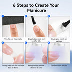 JODSONE 15ml Nail Glue Gel 4 in 1 for Nail Tips Long Lasting Extension Glue for Clear Nail Tips and Clear Press on Nails, Nail Repair Treatment, Salon Art DIY at Home Need U V Light Cured