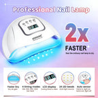 JODSONE 36Pcs Gel Nail Polish Kit with U V Light Crystal Transparent Classic Color 4 Functional Gel for All Seasons
