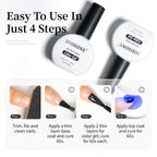 JODSONE 2Pcs Gel Nail Polish Set 10ml Black and White Gel Polish,Soak Off LED U V Nail Gel Manicure All Seasons Gel Polish Nail