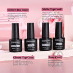 JODSONE 36 PCS Gel Nail Polish Set-32 Colors Gel Nail Polish Set Same Color Same Bottle No Wipe Base Top Matte Glitter Coat Professional Choice Salon Gifts