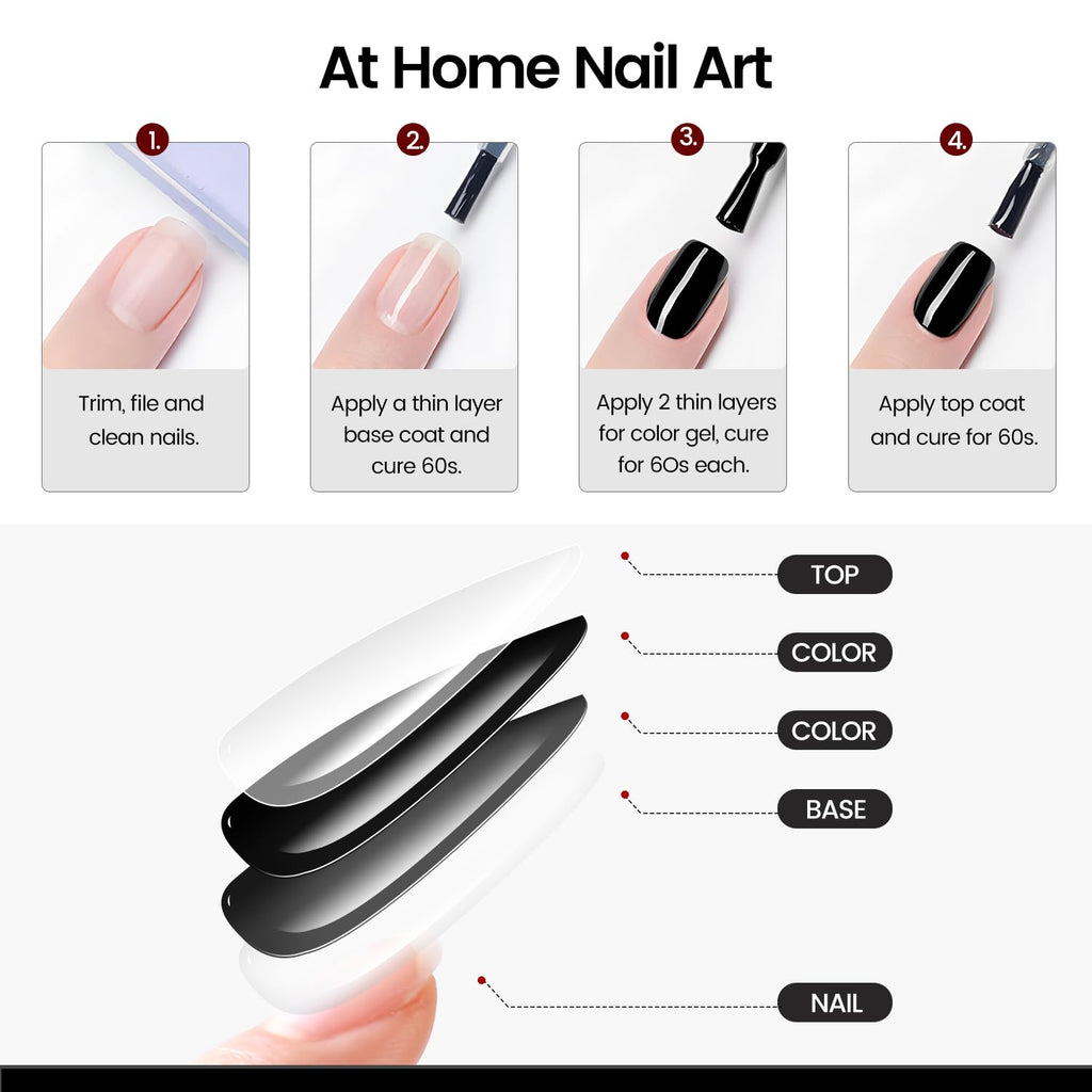 JODSONE White Gel Nail Polish, 1Pcs 18ml White Gel Polish All Season Soak Off Manicure Salon DIY Design at Home Need UV Lamp